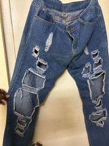 Ripped High-Waisted Jeans