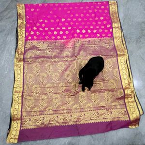 Combo of 2 festive Zari Work Sarees
