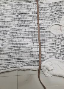 Black And White Rayon Kurti