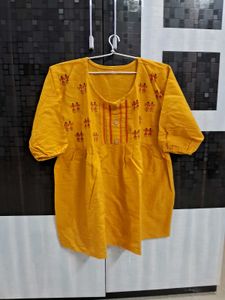 Mustard Embroidered Tunic