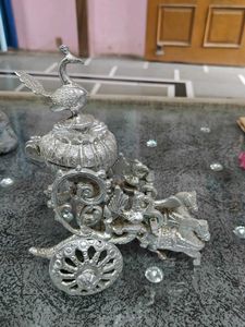 Mahabharat Rath Silver Showpiece