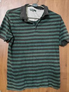 Used Striped Polo Shirt