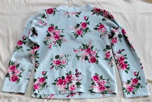Floral Ruffle Collar Top