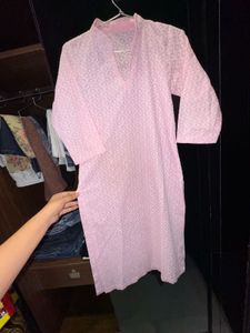 Pink Lakhnavi Chicken Kari Kurti