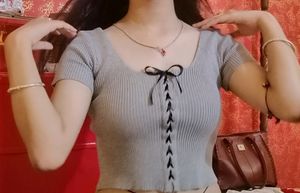 Bow Grey Top