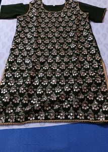 Sharara Suit With Flower Jwellery