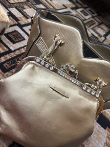 Vintage Gold Embellished Handbag