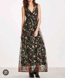 Floral Embroidered Maxi Dress