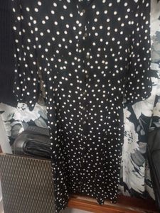 Polka Dots Maxi Dress With Pockets