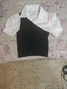 Black & White Contrast Top