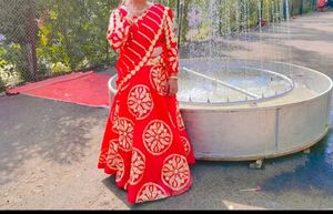 Red Floral Lehenga Choli Set