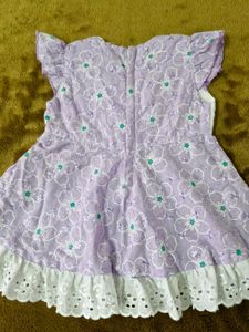 Lavender/White Baby Dress