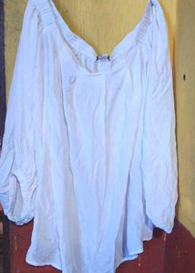 White Off-the-Shoulder Blouse