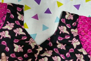 Front Slit Floral Print Kurti