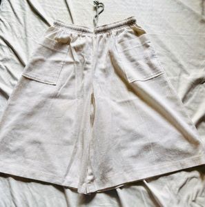 Cream/white Drawstring Shorts