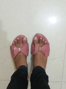 Pink Bow Jelly Sandals