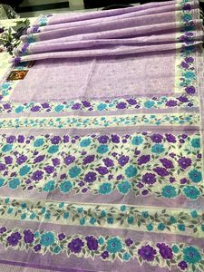 Floral Printed Designer Cotton Saree