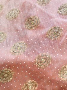 PEACH ROYAL GOWN  DUPATRA