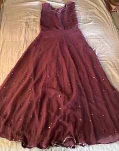 GEORGETTE LAVENDER ANARKALI WITH DUPATTA