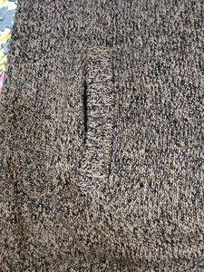 Gray Knit Sweater imported zipper