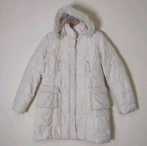 Cream Padded Winter Coat