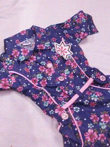 Floral Print Baby Girl's Outfit