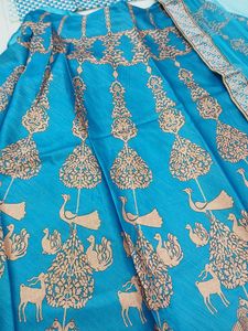 Printed Crepe Lehenga Choli With Net Dupatta