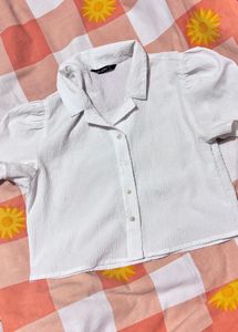 zudio short white shirt