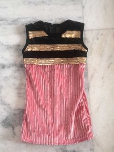 Pink Velvet & Sequin Party Dress