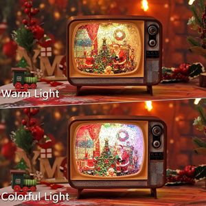 Vintage TV Christmas Snow Globe