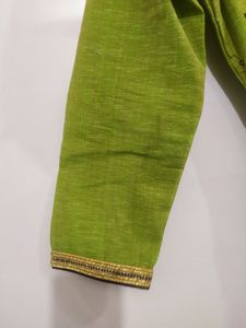 Party Wear Blue And Parrot  Green Hand Work Kurta
