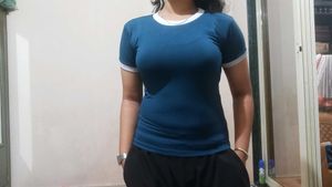 Retro Blue Ringer Tee