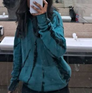teal tie dye hoodie