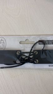 Black Lace-Up Choker