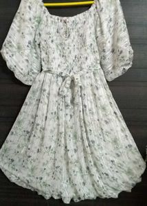 Floral Print Off-Shoulder Mini Dress