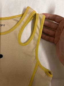 Studiofit By Westside- Styled Ribbed Top ( New)