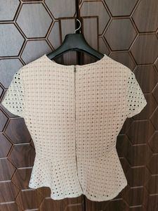 (Price Drop)Beautiful Offwhite Beige Top