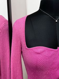 Pink Flared Sleeve Top