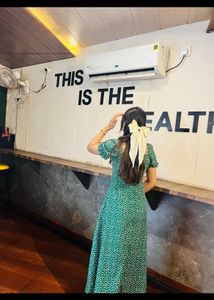 Green Polka Dot Maxi Dress