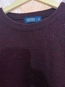 Burgundy Knit Pullover