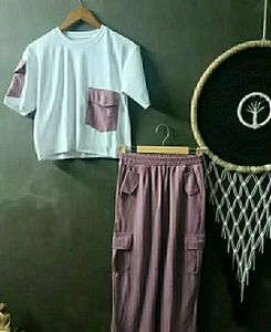 Trouser With Tshirt For Women And Surprising Gift