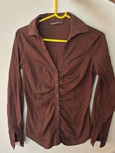 Brown Terranova Long Sleeve Rushed Shirt