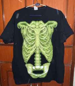 unisex skeleton streetwear oversized tshirt