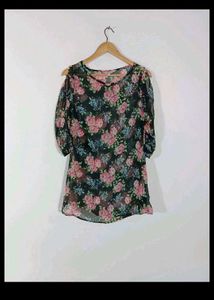 Floral Cold Shoulder Top