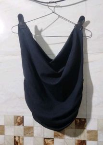 Black Ruched Bodysuit