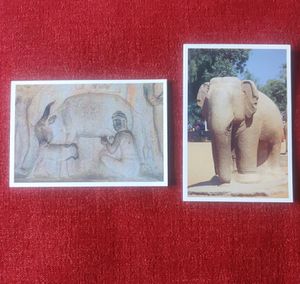Mahabalipuram Cave Temple postcards