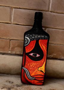 Hand-painted Theyyam Bottle Art
