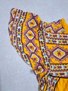 Boho Chic Yellow Print Top