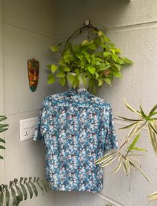 OFFMEN Leaf Printed Realxed Fit Shirt