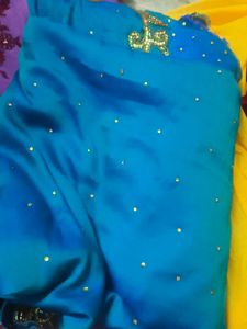 Elegant Blue Embellished Saree